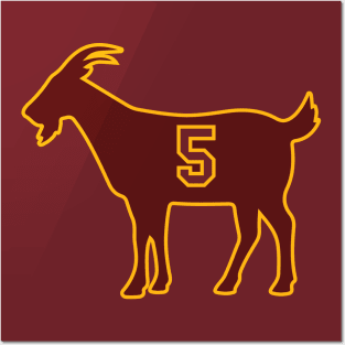Jayden Daniels – #5 the GOAT - Burgundy Posters and Art